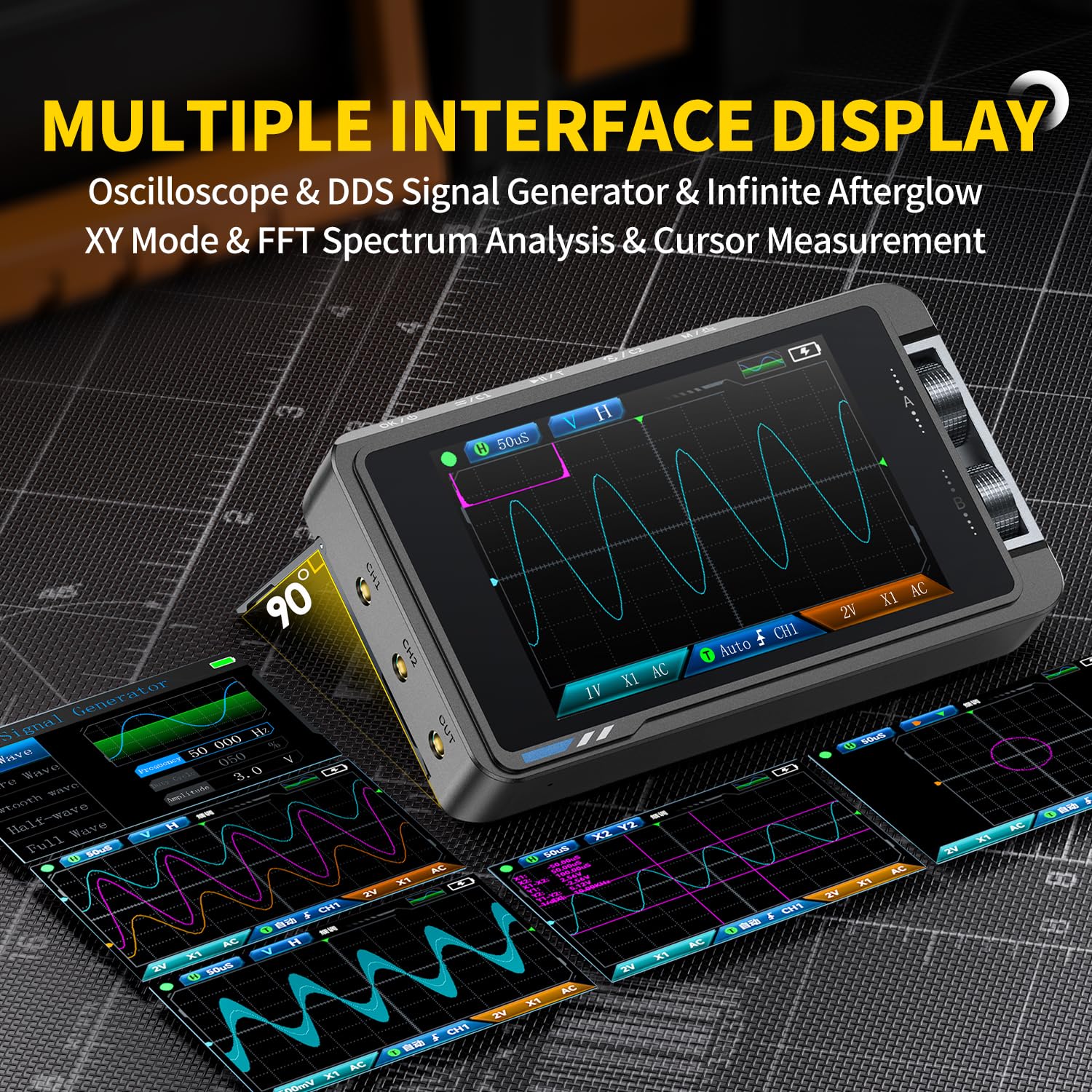 FNIRSI DS215H – cyfrowy oscylo – Fnirsi Digital Oscilloscope Handheld recenzja i cena